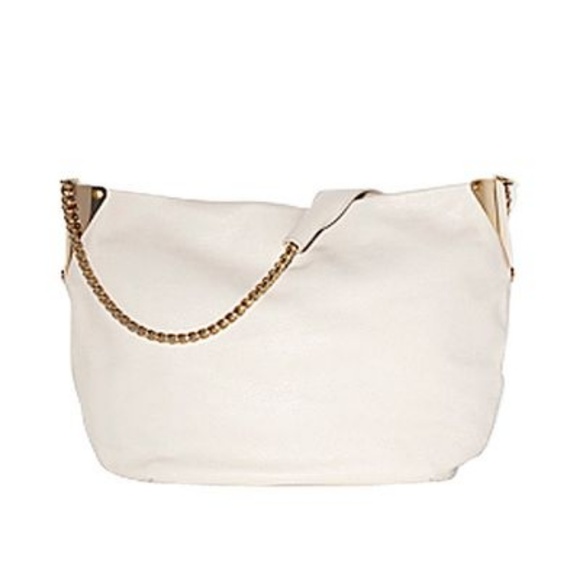 Vince Camuto Handbags - Vince Camuto || Grace Ivory Leather Shoulder Bag